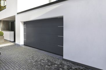 Porte de garage sectionnelle Tubauto gris 7016